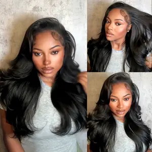 Recool Hair Pre-Layer Half Wig Yaki Body/Burmese Curly/Yaki Straight Human Hair Wig With Drawstring Minimal/No Leave Out Upgrade Wigs for Black Women Beginner Friendly No Sew in No Glue Glueless Clip In Half Wig 180% Density#TikTokShopBlackFriday