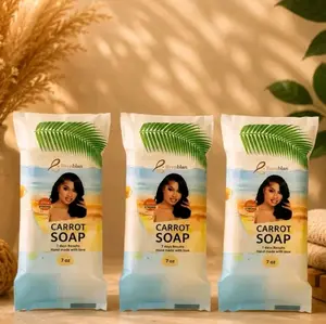 Byenblan Extra-Strong Carrot Soap Cleanser (3 Pieces, 7 oz Each) - Body Care, Hydrating Moisture, Skin Brightening, Uneven Tone Correction, Eczema & Acne Relief, 7-Day Visible Results (Gift Box Included)