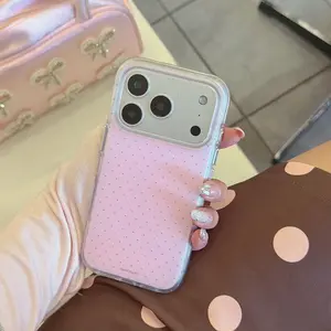 Polka Dot Phone Case, Phone Protector, Double-Sided IMD Design with Rounded Airbag Corners, Protective Cover Compatible with iPhone 13/14, 14 Pro, 14 Pro Max, 15, 15 Pro, 15 Pro Max, 16, 16 Pro, 16 Pro Max, 17, 17 Pro, 17 Pro Max – 4 Color Options