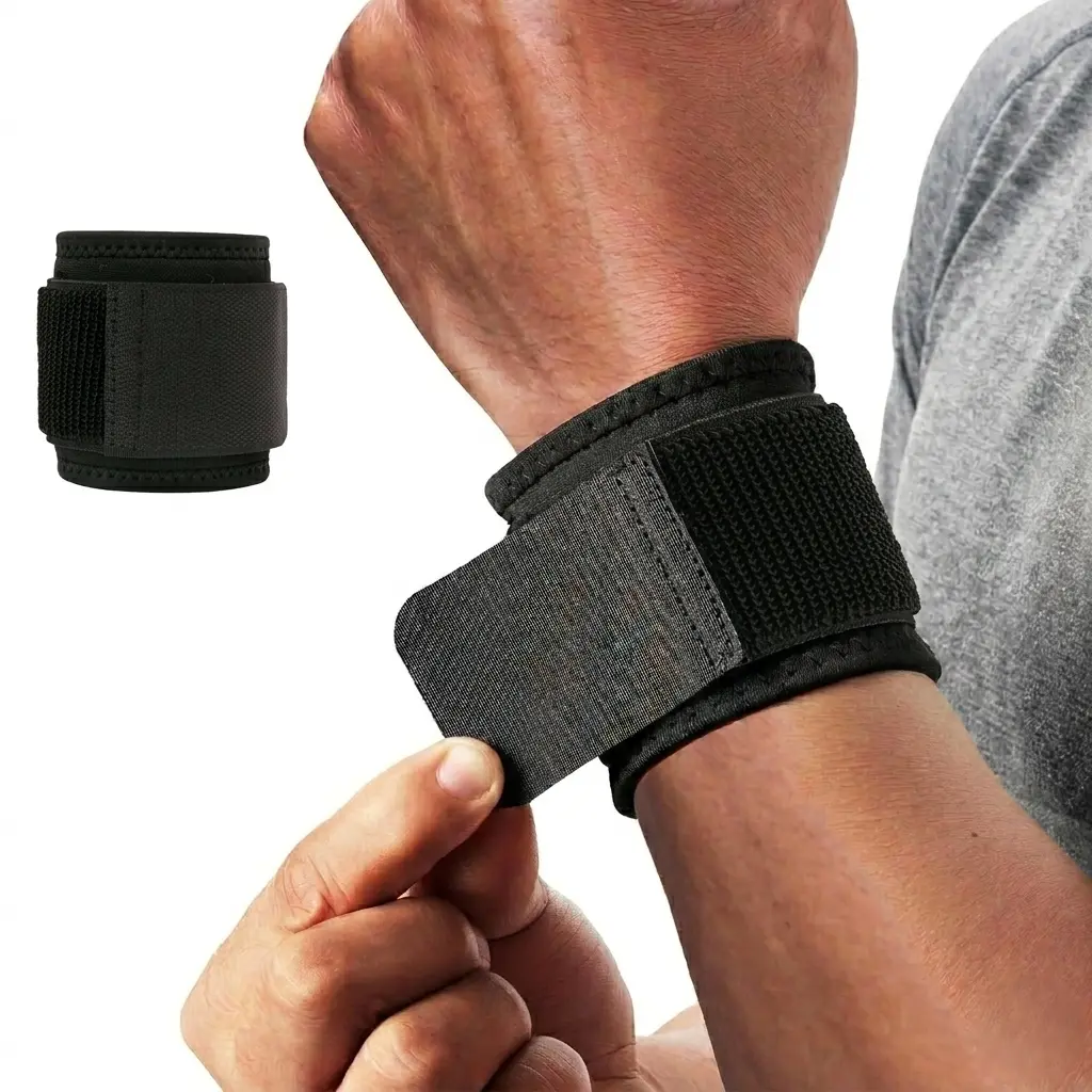 HAGIG 2 Pack Adjustable Wrist Wraps for Men & Women, Compression Wrist Brace Support for Daily Activities,  Weightlifting, Gym Workout & Training
