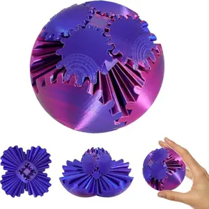Gear Ball 3D Printed Gear Ball Rotating Cube Stress Relief Toy, Gear Ball Stress Relief Toy, Desk Toy, Anxiety Relieving Gear Toy, Stress Relief Fidget, Anxiety Relief Products, Stress Relief Fidgeting