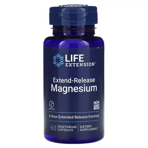 Life Extension Magnesium, Extend-Release , 60 Vegetarian Capsules (250 mg per Capsule)