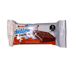 KINDER DELICE CACAO - PASTELITO CON COBERTURA A BASE DE CACAO CON RELLENO A BASE DE LECHE - 39 GRAMOS - PRODUCT OF MEXICO
