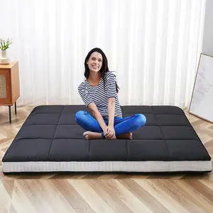 MOPHOTO Japanese Floor Mattress Futon Mattress, Foldable Mattress, Roll Up Mattress Sleeping Tatami Mat Floor Lounger Guest Bed, Easy to Store and Portable for Camping Couch, Twin,Full,Queen