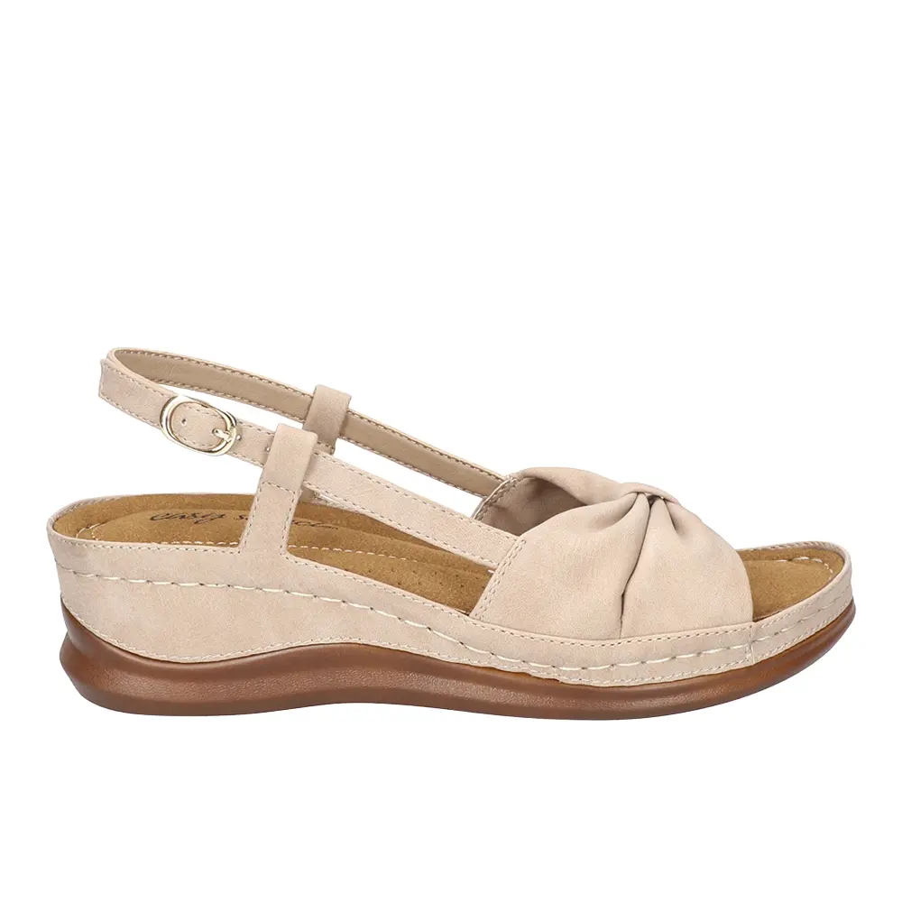Easy Street Womens Jupiter Slingback Casual Sandals Casual Low Heel 1-2" - Beige