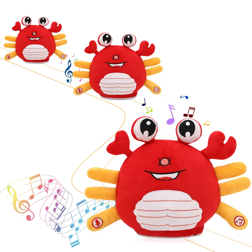 Emoin Crab Movable toy,Talking Singing Toy,Dancing Toys,Repeats & Recording What You Say,Cute toy,christmas thanksgiving gift,birthday gift Play