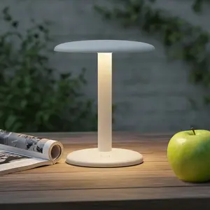 Cordless Table Lamp, Rechargeable 2600mAh Battery Powered Wireless Table Light, 3 Color Dimmable Lighting, Patio Outdoor Table Lamp, Bedside Night Lamp, Ambient Light for Dining