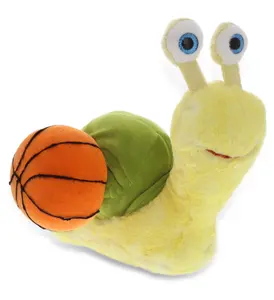 DOLLIBU Wildlife Theme Yellow Snail Plush Basketball - Super Soft, Fluffy Filling, Fluffy Stuffed Toys, Toddler-Safe Stuffed Toys
