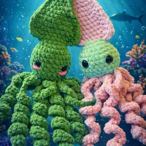 Squid plushies