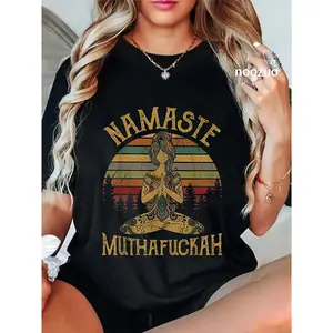 100% Cotton bNamaste Muthafuckah Vintage Tshirt Yoga Lover Gift Tee T-Shirt