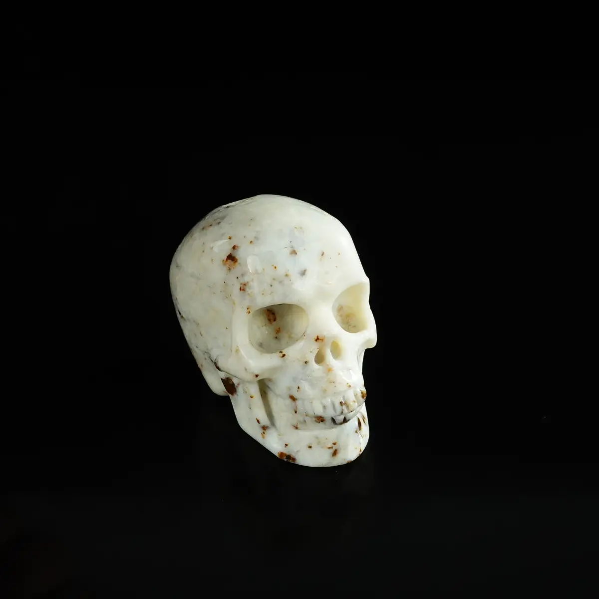 Gift 2.2inch 3 inch 4.5inch White Opal Skull crystals skull,Realistic,Crystal Healing,Fine Sculpture