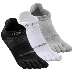 Unisex Toe Socks Ankle Athletic Running Coolmax Five Finger Socks Lightweight Water-Resistant Quick Dry Breathable Comfortable