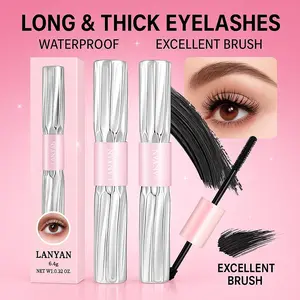 Waterproof, quick-drying, curling and volumizing mascara – upgraded version with a steel tube lash base, long-lasting, smudge-proof, clumpy, and non-smudging, creating long, thick, and voluminous lashes.