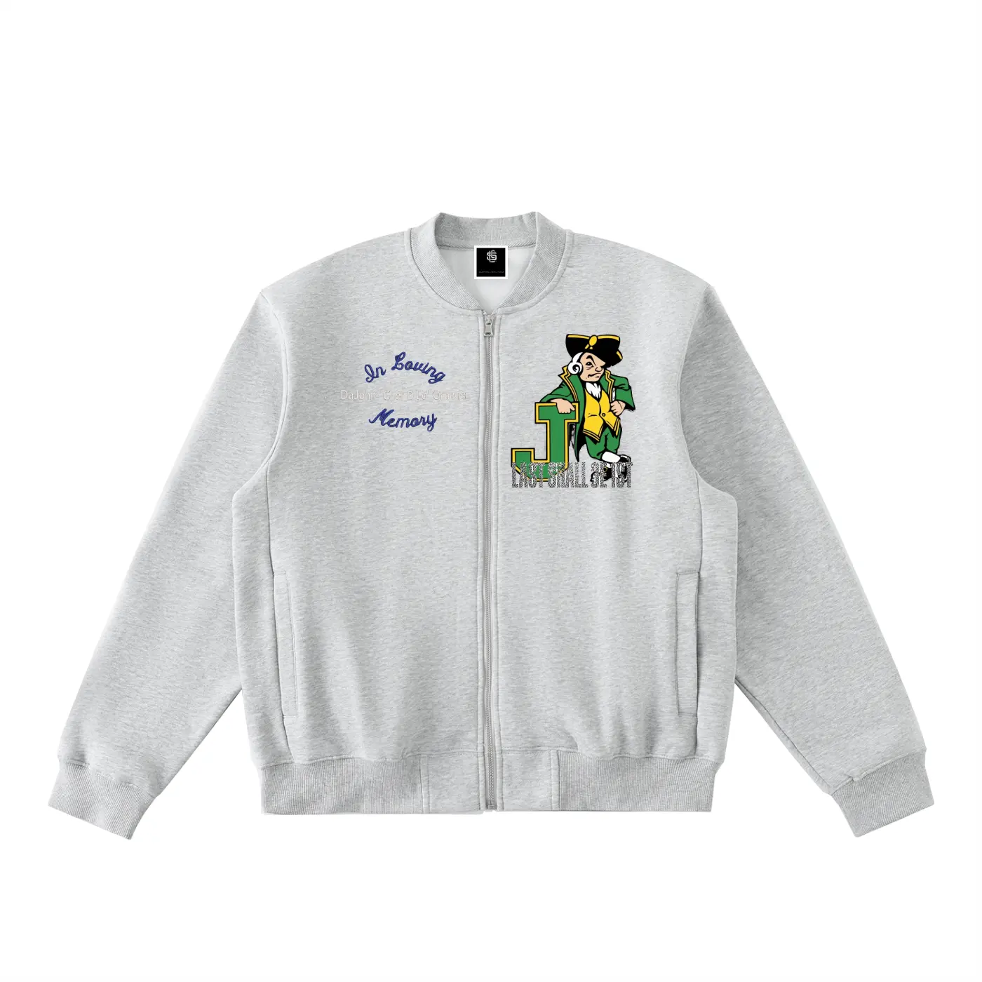 LS31st x D-Lo's Kitchen "Class of '03" Essential Zip-Up Fleeced Varsity Jacket