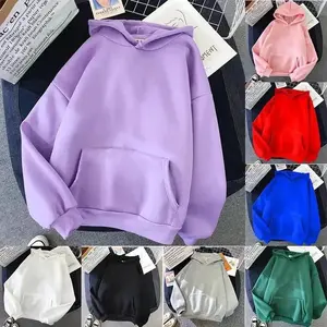 New style2025Autumn Casual's Solid Hoodie Comfortable Strecth Sweatshirts Loose Pocket Warm Clothes Fashion Street Female Pullovers