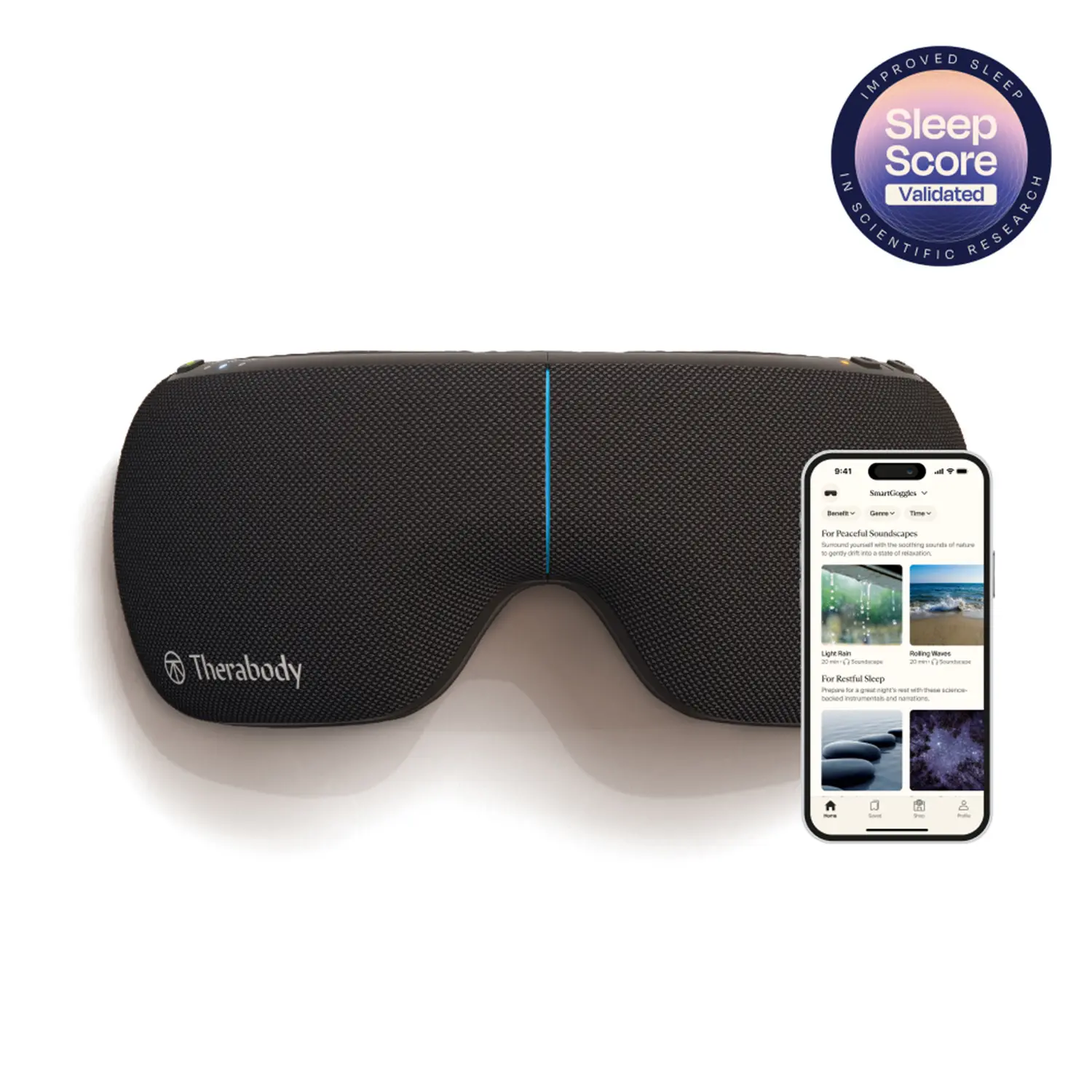 Therabody SmartGoggles (2nd Generation) - Heated Eye & Temple Massage For Relaxation, Headache Relief & Sleep