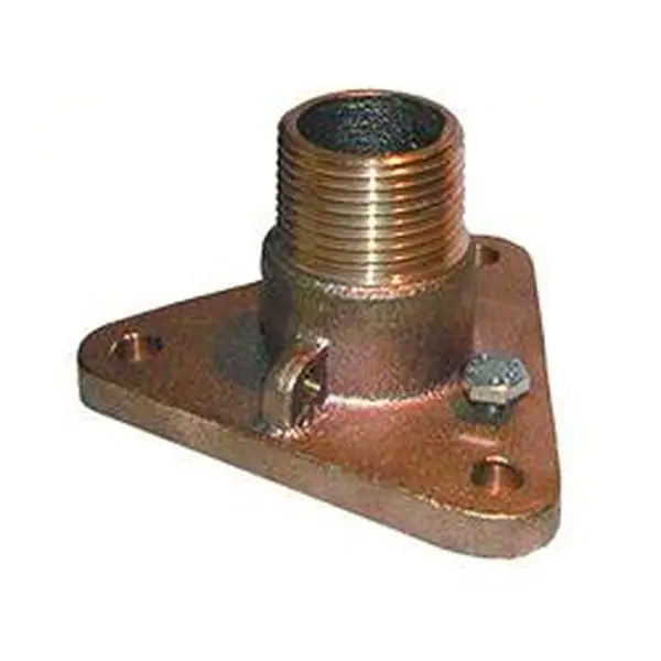 Groco IBVF-1500 1.5 in. Bronze NPS to NPT Flange Adapter, Accepts Standard Thru-Hulls, Available in C83600 Bronze and #316 SS Models, Eliminates Dangerous Thread Miss-Match for Engine or Generator Installation