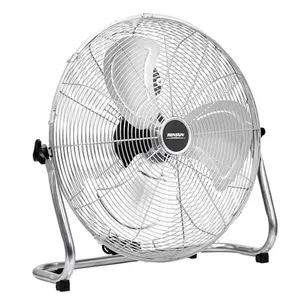 ROVSUN 20'' Floor Fans, High Velocity Heavy Duty Metal Industrial Floor Fan for Commercial & Residential, High Power Fan with Adjustable Tilt, Metal Box Fan for Garage, Gym, Bedroom, Shop, UL Listed