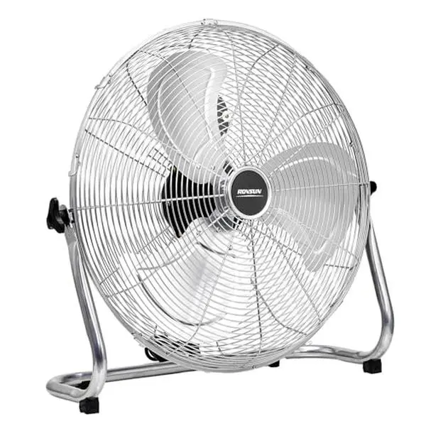 ROVSUN 20'' Floor Fans, High Velocity Heavy Duty Metal Industrial Floor Fan for Commercial & Residential, High Power Fan with Adjustable Tilt, Metal Box Fan for Garage, Gym, Bedroom, Shop, UL Listed