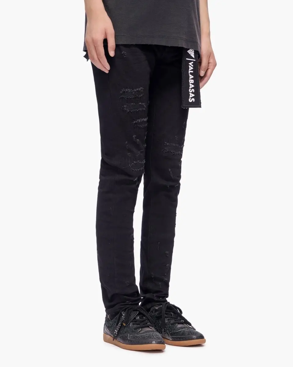 Ilyas Jet Black Skinny Jeans