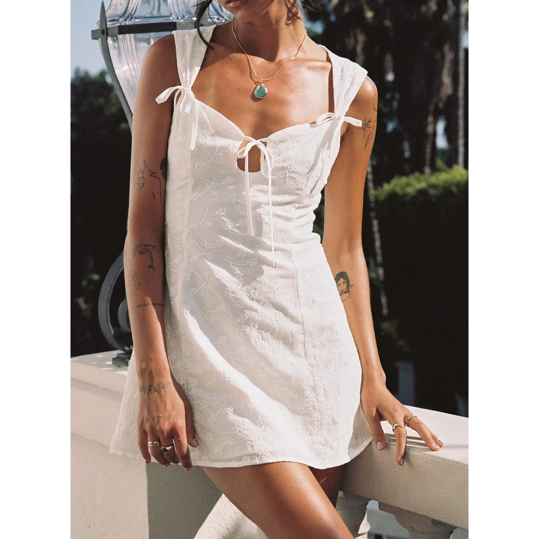 strapless open back dress Got Me Started Romper White