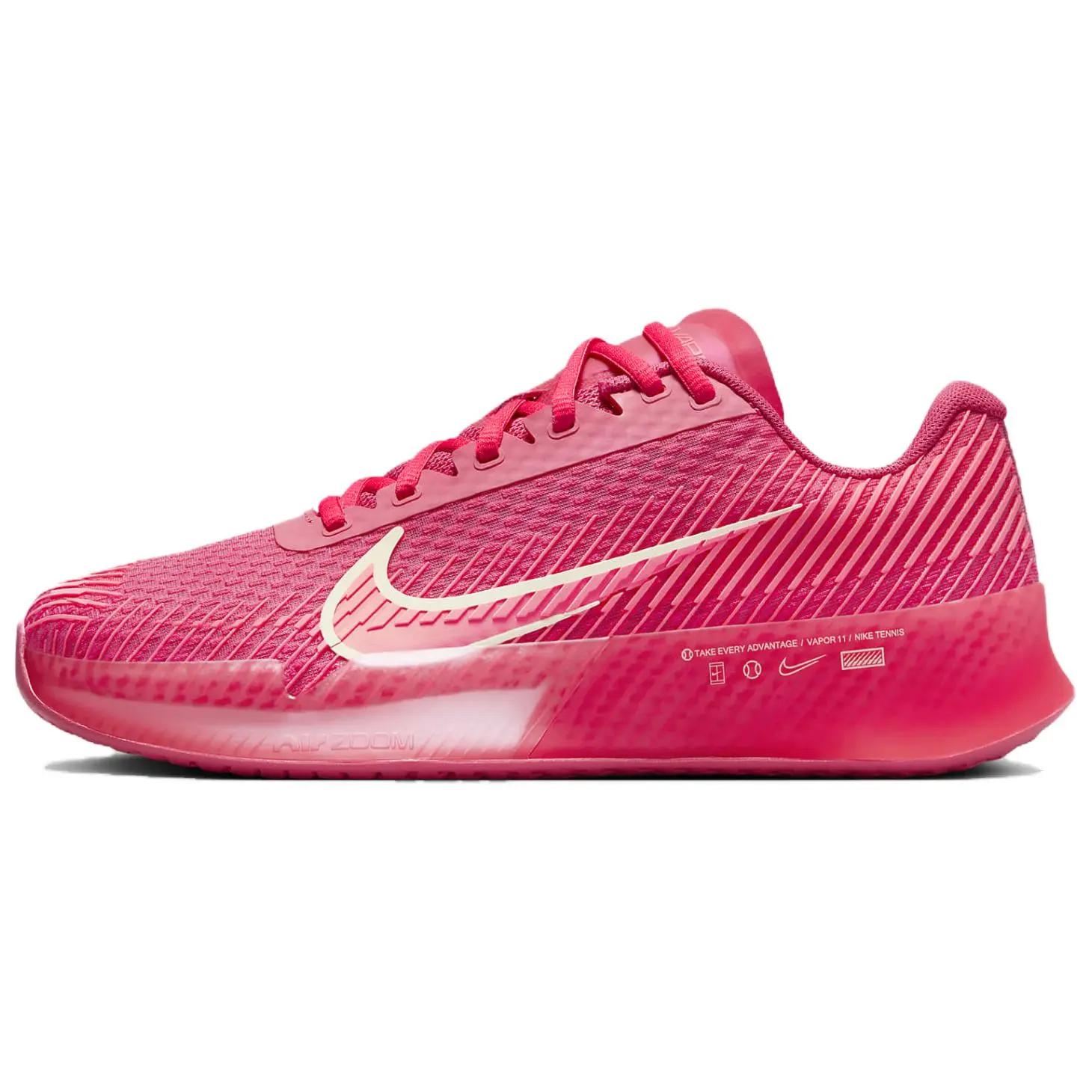Nike Air Zoom Vapor 11 Low-Top Tennis Shoes Women's Red Comfort DR6965-600