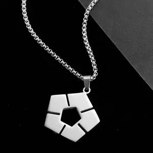 Blue Lock Prison Football Stainless Steel Necklace - Bluelock Logo Anime Accessories - Autumn/Winter Sweater Chain