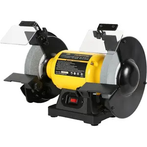 4.8A 3/4HP 8-Inch Bench , 3600rpm Table  with Two Protective Eye  and Two Grinding Wheels Multipurpose Grinders for Metal, , , , , Jade