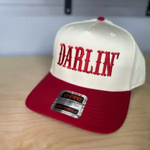 Darlin Embroidered Hat, Classic Design, Mid Profile.