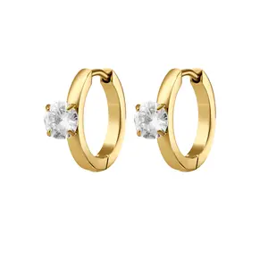 Engagement Ring Titanium Hoops