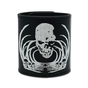 Death Note - Skull Embroidery Leather Wristband