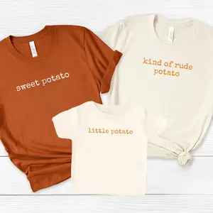 Family Matching Thanksgiving Youth and Adult Shirts, Sweet Potato Kind Of Rude Potato Shirt, Fall Family Tshirts Sibling Mama Baby Tee, Trending tee, youth clothing, Family t-shirt, gift for son and daughter, couples shirt, holiday outfit