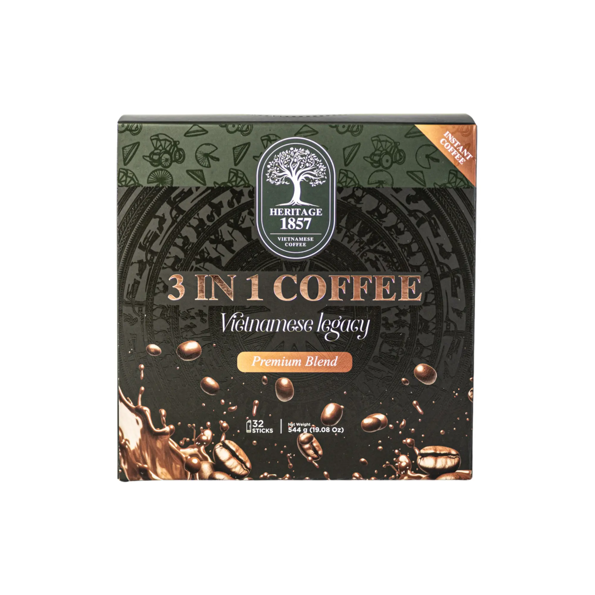 3 in 1 Instant Coffee – 32-Count Single-Serve Box