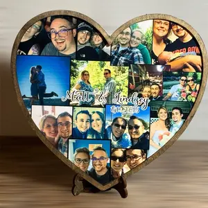 Heart collage Decor Photo Decoration Wall