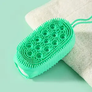Silicone Body Scrubber, 3 Counts/set Portable Travel Body Brush, Body Scrubber for Shower, Bathing Accessories for Home Bathroom, Personal Exfoliating Bath Tool