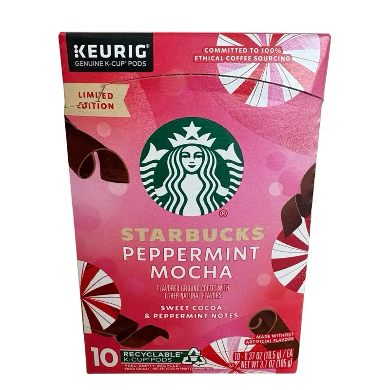 Starbucks Peppermint Mocha K-Cup Pods 10 Ct Limited Edition Keurig New