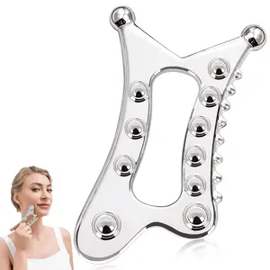 Metal Body Gua Sha Tool, 5 in 1 Muscle Scraper Tool, Lymphatic Drainage Massager for Self Care, Fascia Blaster for Cellulite, Trigger Point Massage Tools for Pain Relief