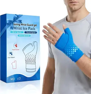 Wrist & Thumb Gel Ice Pack Wrap, Reusable Cold-Hot Compress for Carpal Tunnel Relief, Thick Gel Pack for Arthritis & Tendonitis, Unisex Sports Wrist Accessory