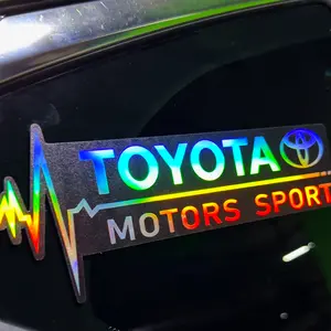 2pcs 8.7x3.1 inch car stickers PC material laser waterproof stickers  body window decoration decals