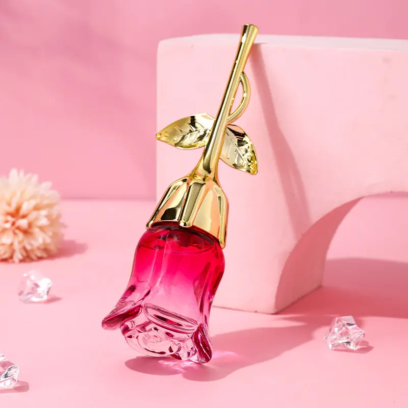 Women's Midnight Rose Perfume - Single Bottle Beauty Products, Valentine's Day Gift, Long-Lasting Fresh Floral Scent, Red Lover Red Bottle, Elegant Packaging