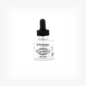 Dr. Ph. Martin's Spectralite Private Collection Liquid Acrylics (35PC) Arcylic Paint Bottle, 1.0 US fl oz, Silver, 1 Bottle