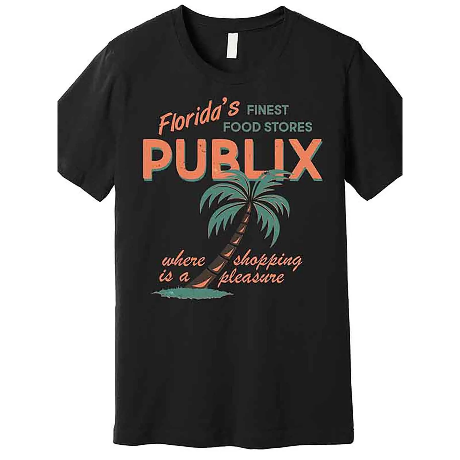Men's Graphic T-Shirt, Vintage Style Funny Food Store Print, Casual Short Sleeve Round Neck Menswear Top