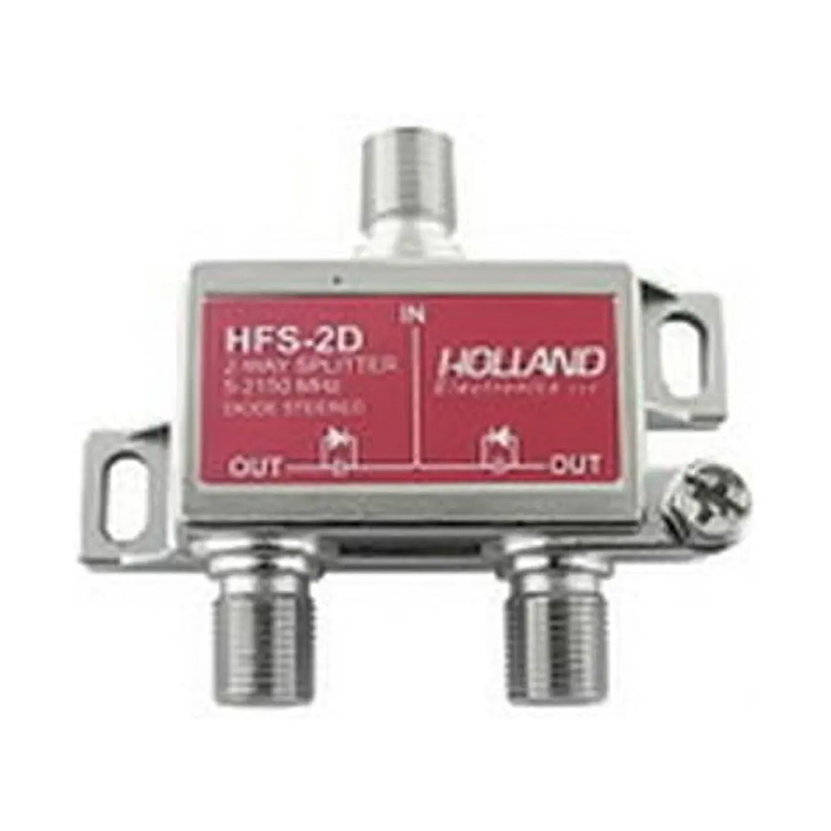 Cable Wholesale  2-Way 2 GHz High Frequency Coaxial Cable Satellite & Broadband Splitter with 1 x F-Pin Female Input & 2 x F-Pin Female Output, DC Passing On All Output Ports, Accessories, Connection
