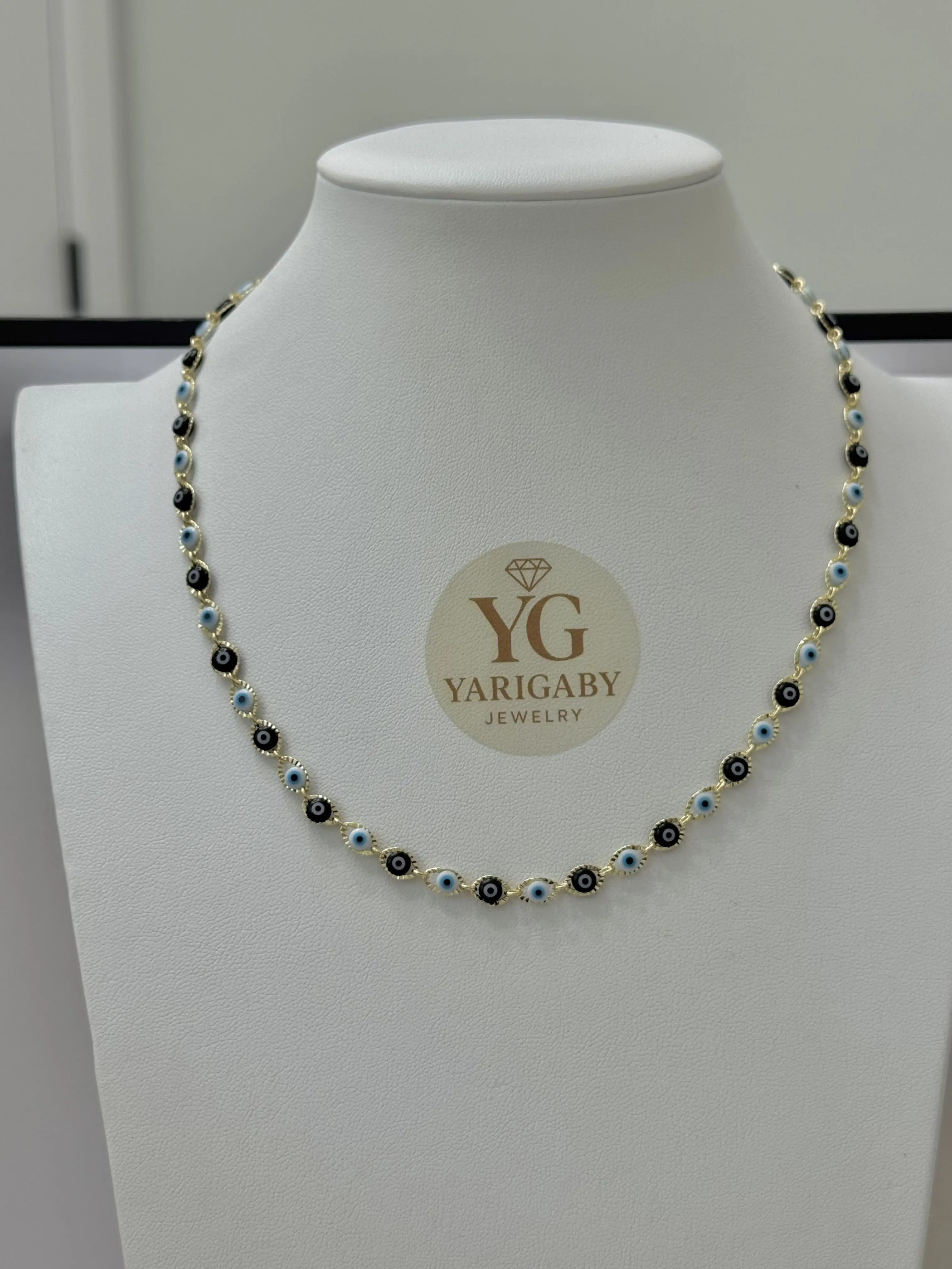 Yarigaby Choker de ojitos 45cm Collar con Diseño de Ojos Protección y Elegancia para Mujeres