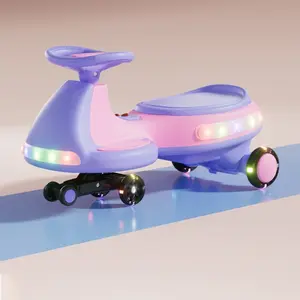 Kids Electric Ride On Car 12V  Electric Wiggle Car , LED Lights , Music,Anti-Rollover for Boys and Girls Ages 3+ Indoor/Outdoor
