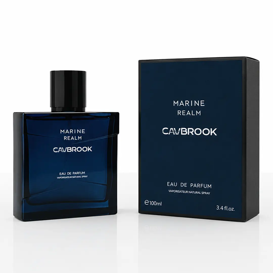Cavbrook Marine Realm Eau de Parfum 100ml (3.4 fl oz) Single Item Men's Unisex Fragrance - Citrus-Woody Scent with Grapefruit, Lemon, Ginger, Vetiver, Cedar, Long-Lasting Cologne, Fresh Signature Scent, Father's Day Gift Option, Aromatic Woody Fragrance,,