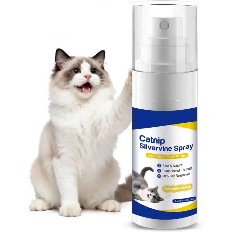 Upgraded Catnip Spray for Cats with Silvervine–Natural Dual-Plant Formula,Loved by 9 Out of 10 Cats,Cat Nip Spray Refresh Toys&Training Aid for Indoor Cats, Dual Plants