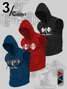 Men's Fashion Sports Hooded Vest, Casual Summer Lightweight Fitted Kint Fabric for Active Wear, Stylish Sleeveless Top, Athletic Fashion Activewear, Gym Outfits