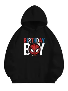 Marvel Spider-Man Birthday Hoodie - Soft Comfortable Fabric Iconic Design for Fans Perfect for Birthdays Parties or Themed Events