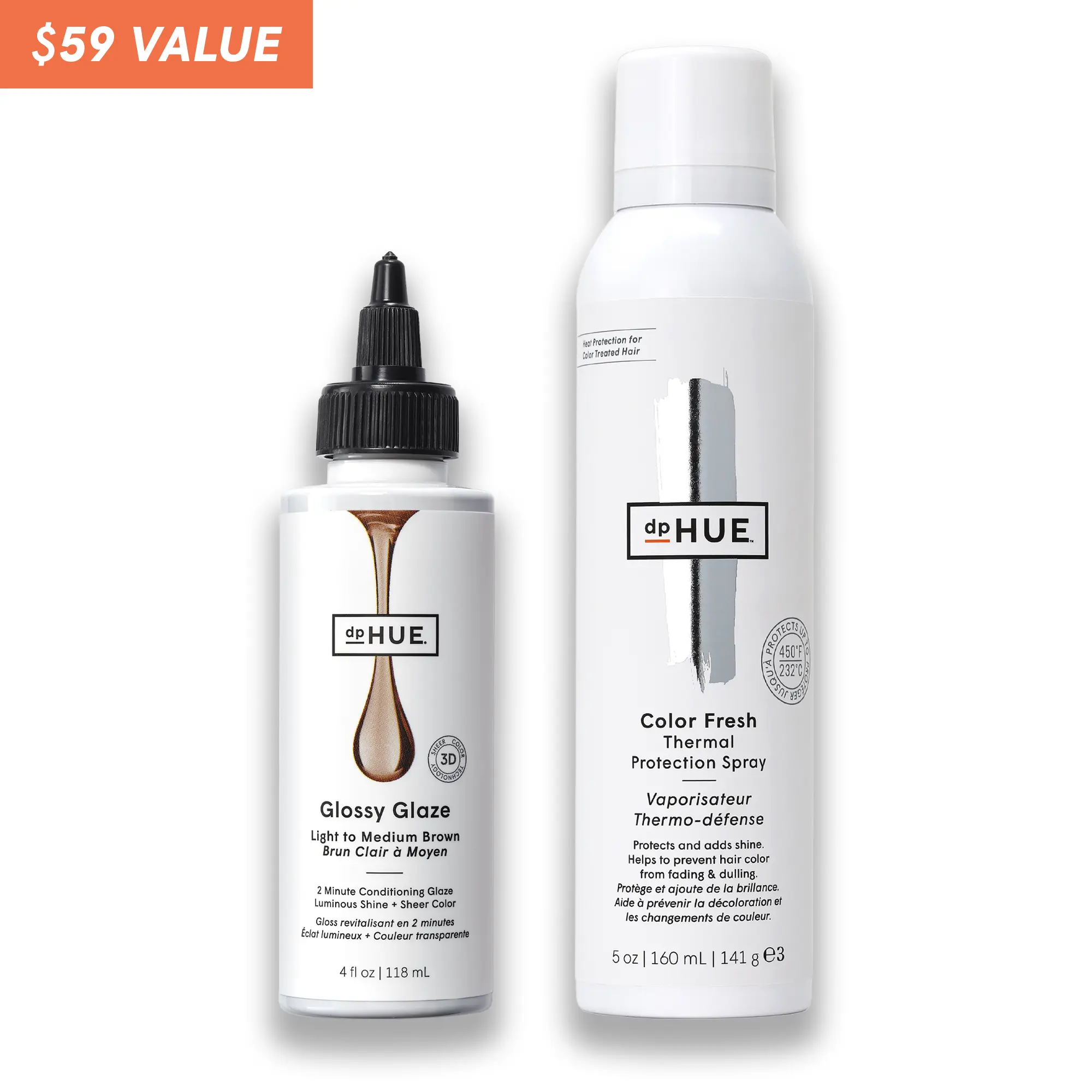 dpHUE Glossy Glaze & Thermal Protectant Spray Bundle dpHUE Glossy Glaze & Thermal Protectant Spray Bundle